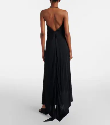 Alaïa Alaïa Draped jersey maxi dress | Thumbnail 4