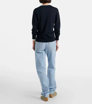 Bottega Veneta Intrecciato leather-trimmed straight jeans | Thumbnail 4 Bottega Veneta Intrecciato leather-trimmed straight jeans | Thumbnail 4