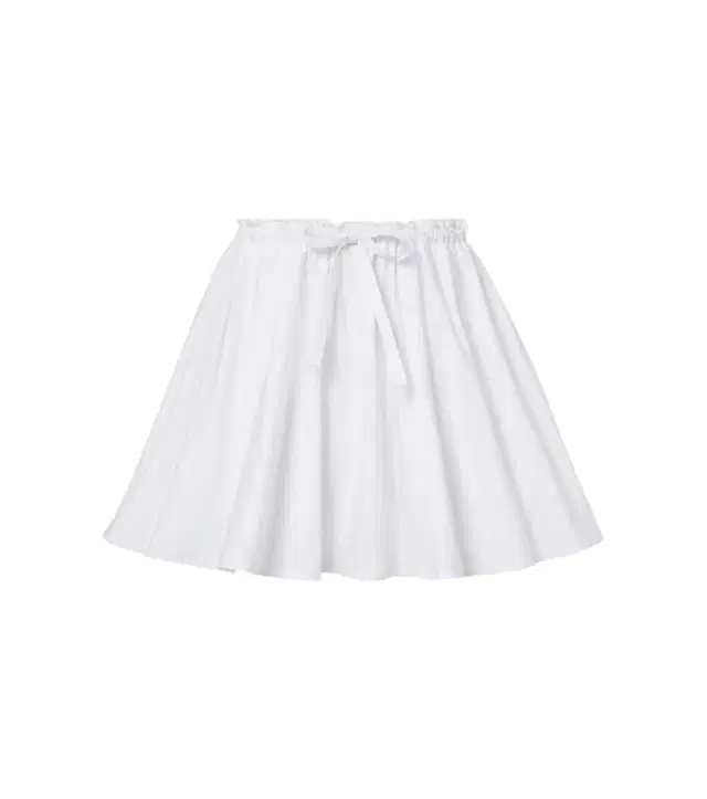 Pleated cotton poplin miniskirt