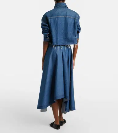 Givenchy Asymmetric denim midi skirt | Thumbnail 3