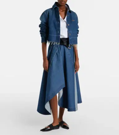 Givenchy Asymmetric denim midi skirt | Thumbnail 4