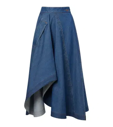 Givenchy Asymmetric denim midi skirt | Thumbnail 1