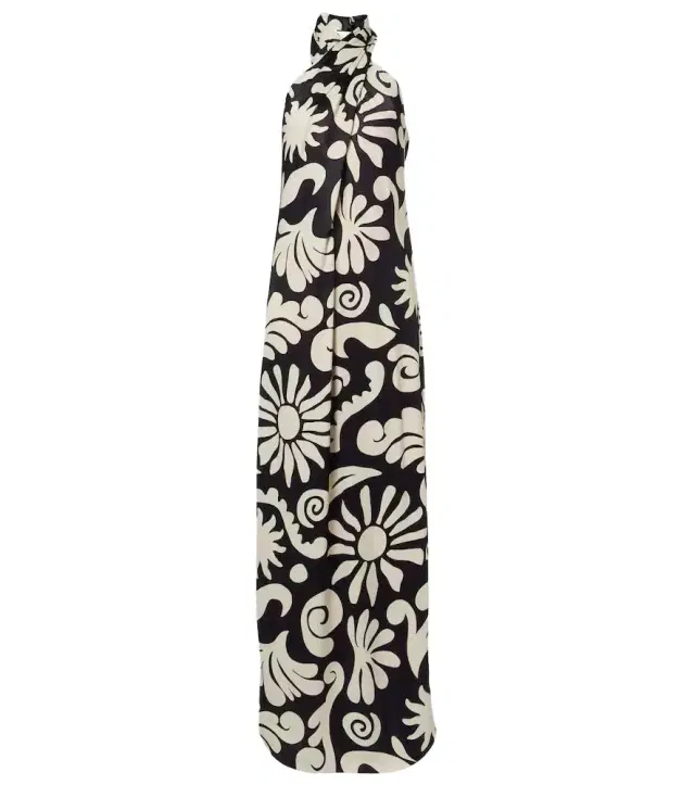 Cala de la Cruz Oliviera printed halterneck maxi dress