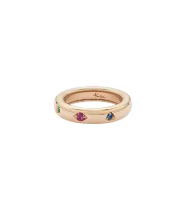 Pomellato Iconica Extra Slim 18kt rose gold ring with gemstones | Thumbnail 1 Pomellato Iconica Extra Slim 18kt rose gold ring with gemstones | Thumbnail 1