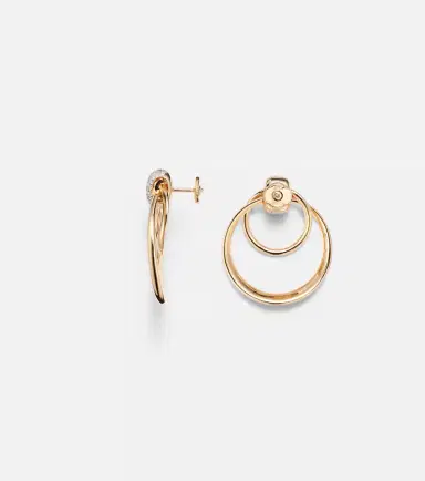 Pomellato Together 18kt rose gold hoop earrings with diamonds | Thumbnail 4