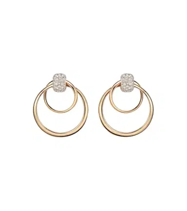 Pomellato Together 18kt rose gold hoop earrings with diamonds | Thumbnail 1