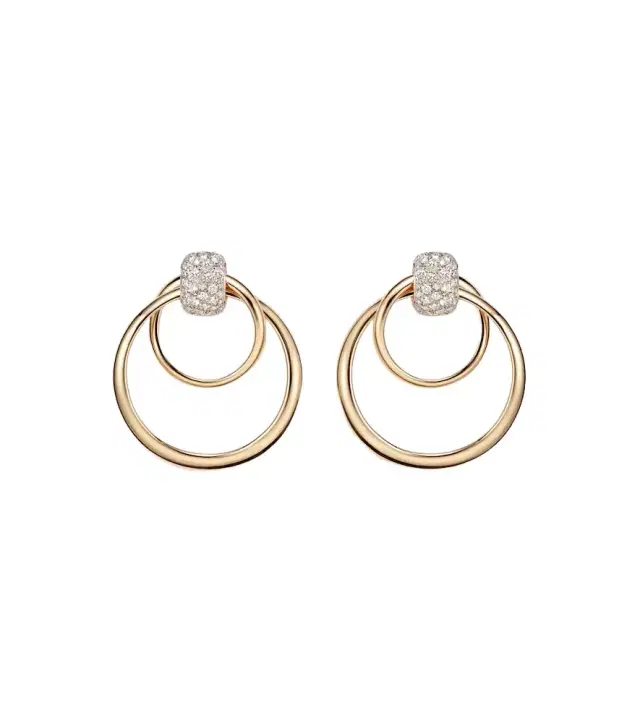 Pomellato Together 18kt rose gold hoop earrings with diamonds