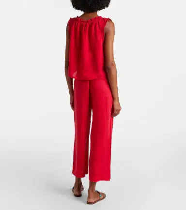 Velvet Lola linen wide-leg pants | Thumbnail 4