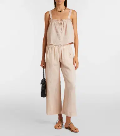 Velvet Lola linen wide-leg pants | Thumbnail 6