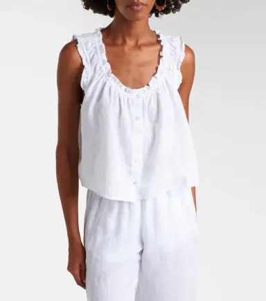 Velvet Tana linen top | Thumbnail 3