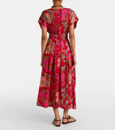 Velvet Leilani printed cotton midi dress | Thumbnail 2