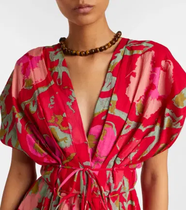 Velvet Leilani printed cotton midi dress | Thumbnail 3