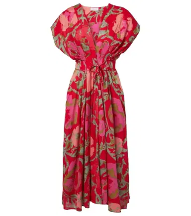 Velvet Leilani printed cotton midi dress | Thumbnail 1