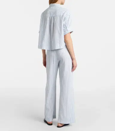 Velvet Evony cotton and linen wide-leg pants | Thumbnail 6