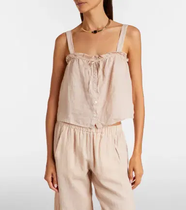 Velvet Izzie linen top | Thumbnail 2