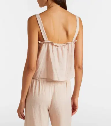 Velvet Izzie linen top | Thumbnail 3