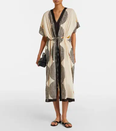 Velvet Amira printed cotton kaftan | Thumbnail 4