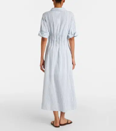 Velvet Saron striped cotton and linen shirt dress | Thumbnail 2