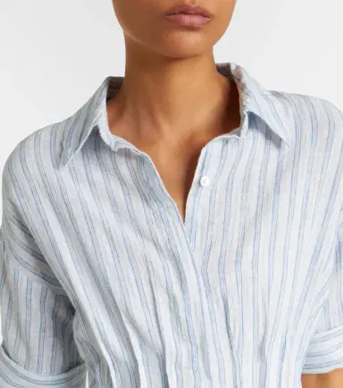 Velvet Saron striped cotton and linen shirt dress | Thumbnail 3