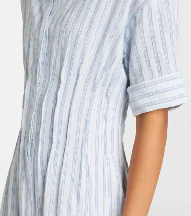 Velvet Saron striped cotton and linen shirt dress | Thumbnail 4
