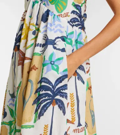 Velvet Leyla printed cotton midi dress | Thumbnail 2