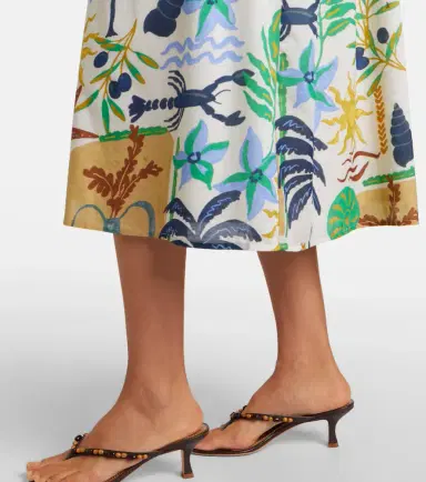Velvet Leyla printed cotton midi dress | Thumbnail 4