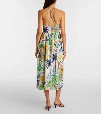 Velvet Leyla printed cotton midi dress | Thumbnail 5