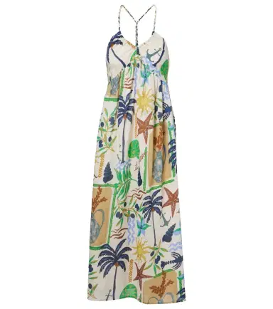 Velvet Leyla printed cotton midi dress | Thumbnail 1