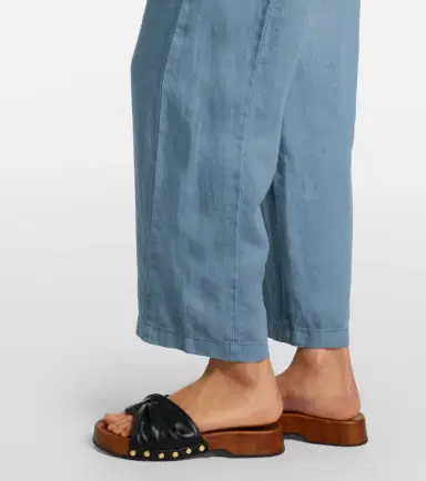 Velvet Celine linen wide-leg pants | Thumbnail 3