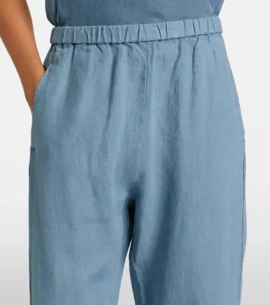 Velvet Celine linen wide-leg pants | Thumbnail 5