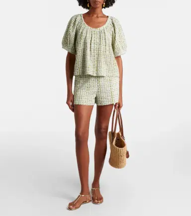 Velvet Angie broderie anglaise cotton-blend top | Thumbnail 4