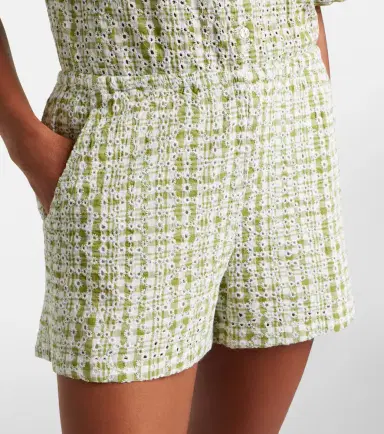 Velvet Daniela embroidered cotton-blend shorts | Thumbnail 5