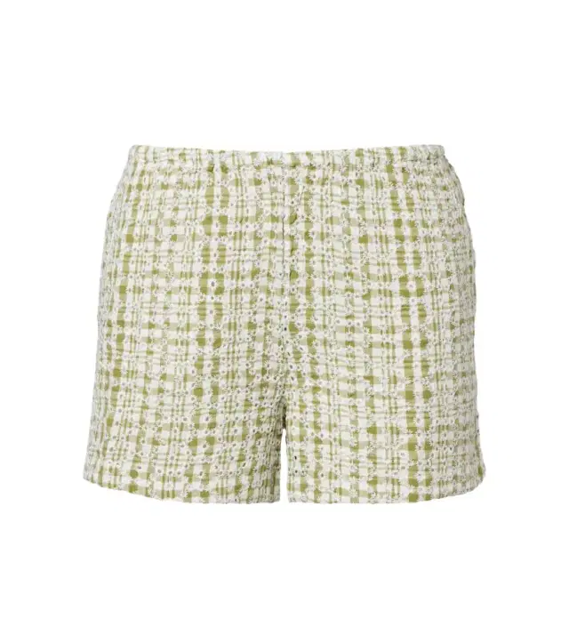 Velvet Daniela embroidered cotton-blend shorts