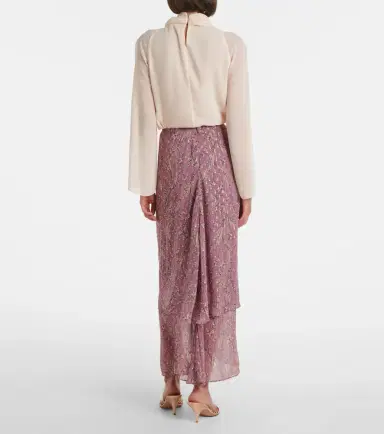 Veronica Beard Sira floral midi skirt | Thumbnail 5