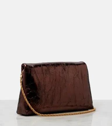 Dries Van Noten Small metallic leather clutch | Thumbnail 2