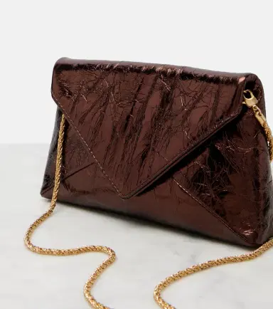 Dries Van Noten Small metallic leather clutch | Thumbnail 4
