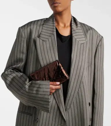 Dries Van Noten Small metallic leather clutch | Thumbnail 5