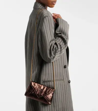 Dries Van Noten Small metallic leather clutch | Thumbnail 6