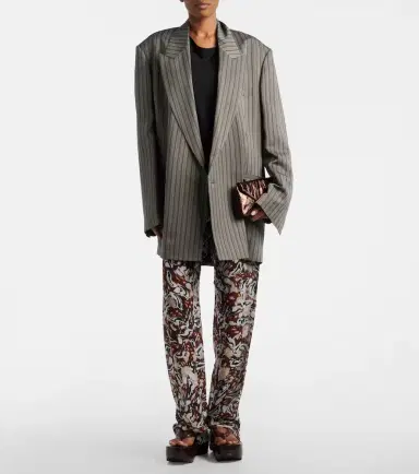 Dries Van Noten Small metallic leather clutch | Thumbnail 7