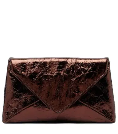 Dries Van Noten Small metallic leather clutch | Thumbnail 1
