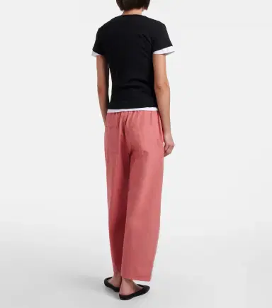 LESET Kyoto cropped cotton wide-leg pants | Thumbnail 2