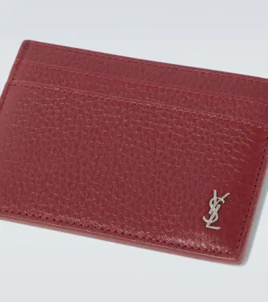 Saint Laurent Tiny Cassandre leather card holder | Thumbnail 3
