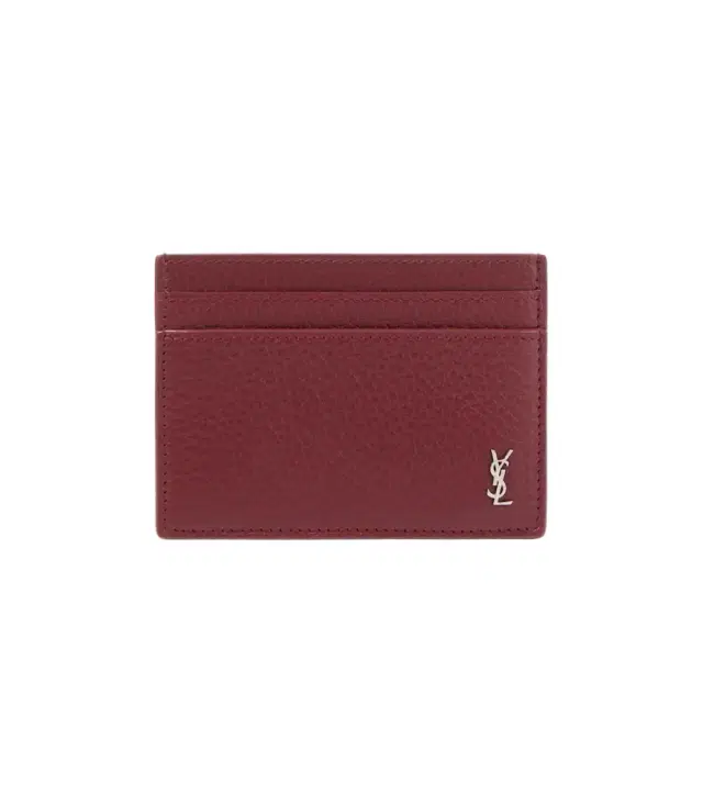 Saint Laurent Tiny Cassandre leather card holder
