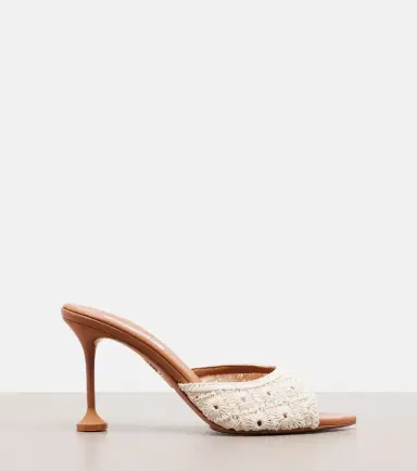 Aquazzura Loom macramé mules | Thumbnail 4