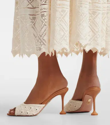 Aquazzura Loom macramé mules | Thumbnail 6