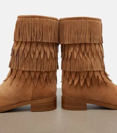 Aquazzura Maverick fringed suede mid-calf boots | Thumbnail 3
