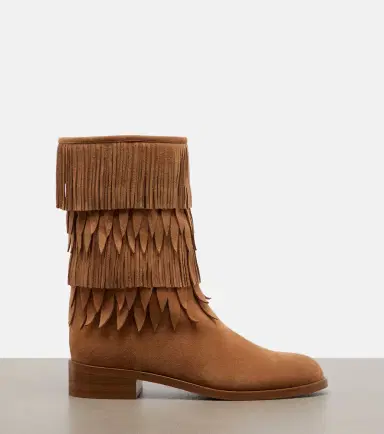 Aquazzura Maverick fringed suede mid-calf boots | Thumbnail 4