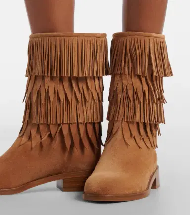 Aquazzura Maverick fringed suede mid-calf boots | Thumbnail 5