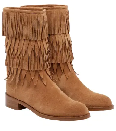 Aquazzura Maverick fringed suede mid-calf boots | Thumbnail 1