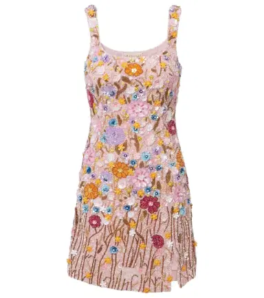 La Fuori Là Fuori Embellished floral-appliqué minidress | Thumbnail 1
